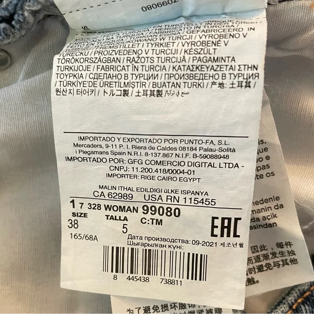 MNG Denim Blue Straight Leg Women's Jeans - Picture 9 of 10